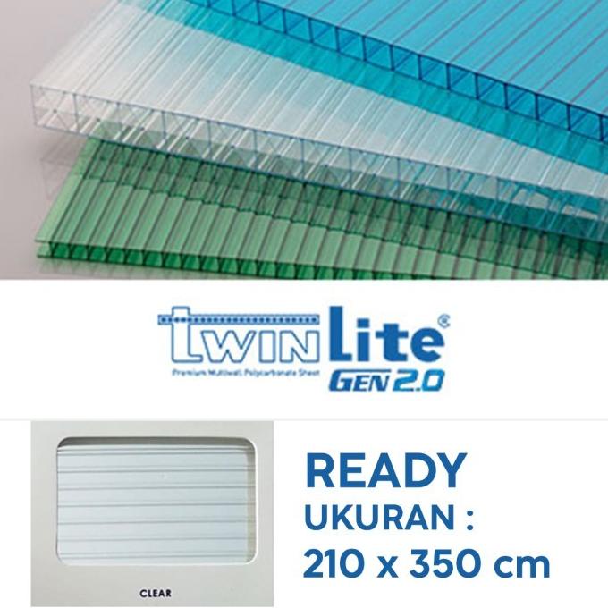 Polycarbonate Twinlite 6 mm 210 x 350 Clear Bening