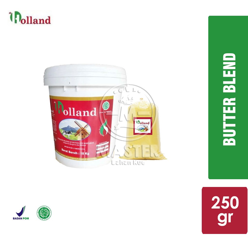 

De Holland Red Butter Blend / Unsalted Blend Butter Margarin [250 gr]