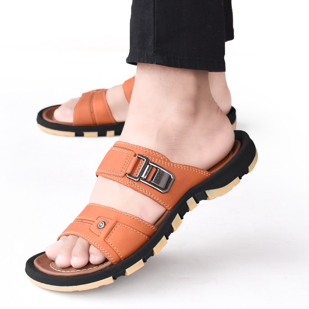 sandal pria davis fashion slop original sandal slop pria 100% original kasual sandal slide flip flop slop pria untuk lebaran keren sandal pria terlaris