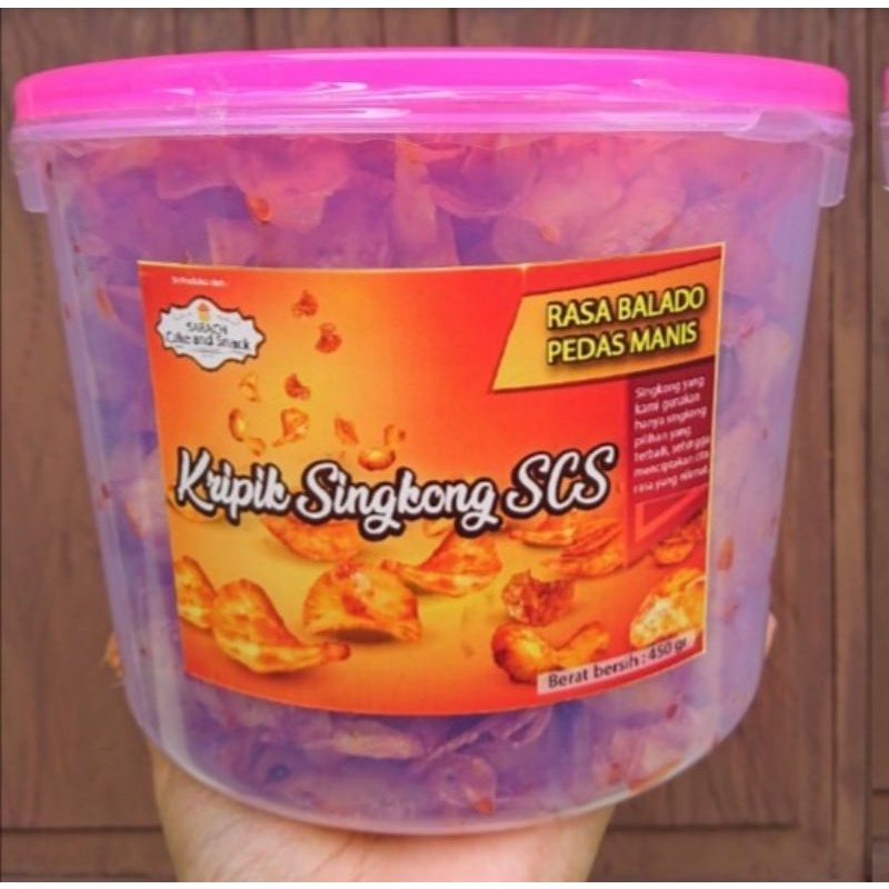 

KERIPIK SINGKONG BALADO SS TOPLES 2L BERAT BERSIH 450GR PREMIUM SARACH SNACK