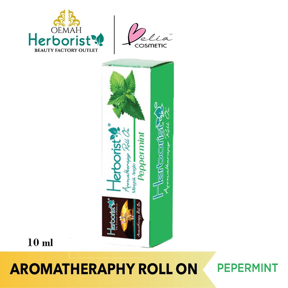 ❤ BELIA ❤ Herborist Minyak Angin Aromatherapy Roll On 10ml | Lemon | Peppermint | BPOM