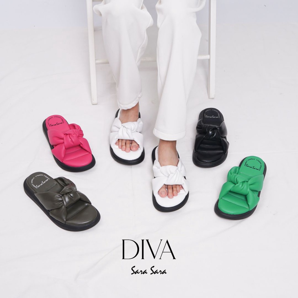 Sara Sara DIVA Sandal Wedges Wanita sandal empuk terbaru