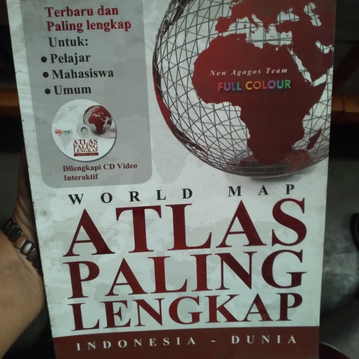Terlaris Buku Atlas World Maps Paling Lengkap Indonesia-Dunia +Cd ( Agogos)