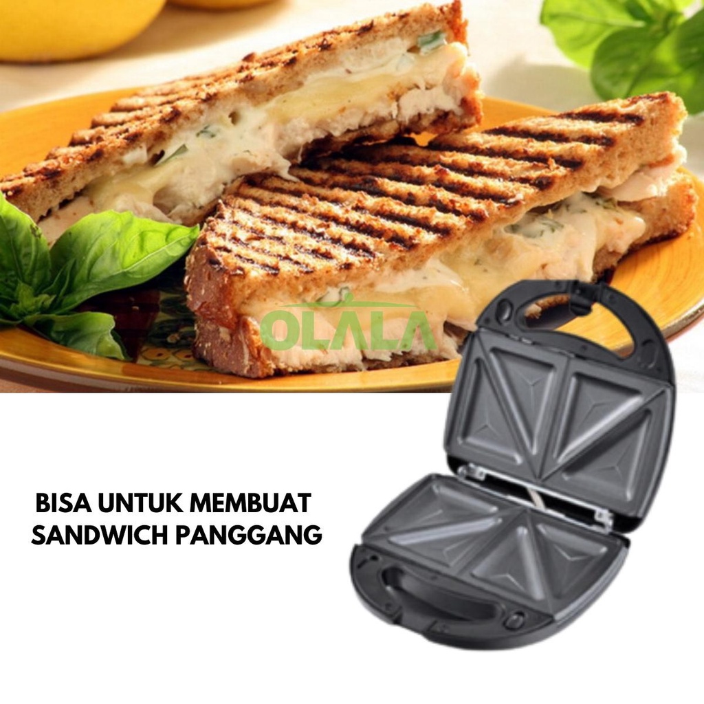 SANWICH MAKER ELECTRIC 750W ALAT PEMANGGANG ROTI OLL-LV885A / OLL-LV885B