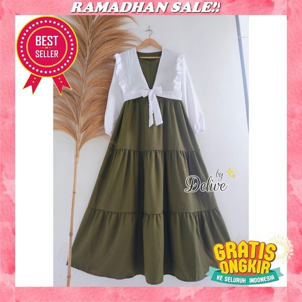 Gamis Anak Perempuan Terbaru 2023 Umur 11 12 13 14 15 Tahun Cewek 3 4 5 6 7 Thn Muslim Kekinian Leba