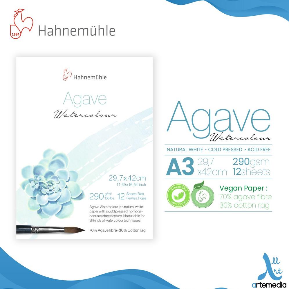 

Watercolor Pad Hahnemuhle A3 Agave Watercolor Paper Block