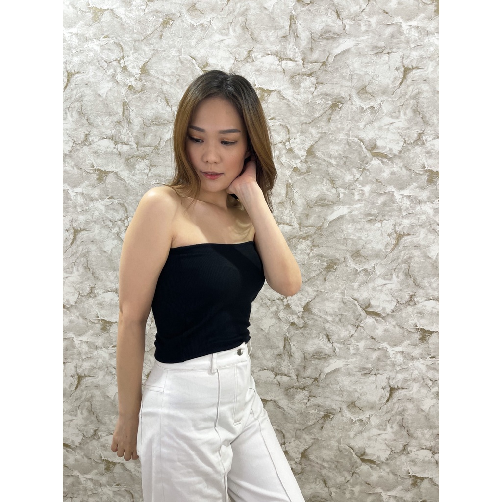 MODAVIE - JULIET TUBE Kemben Rib Knit Crop Top Wanita