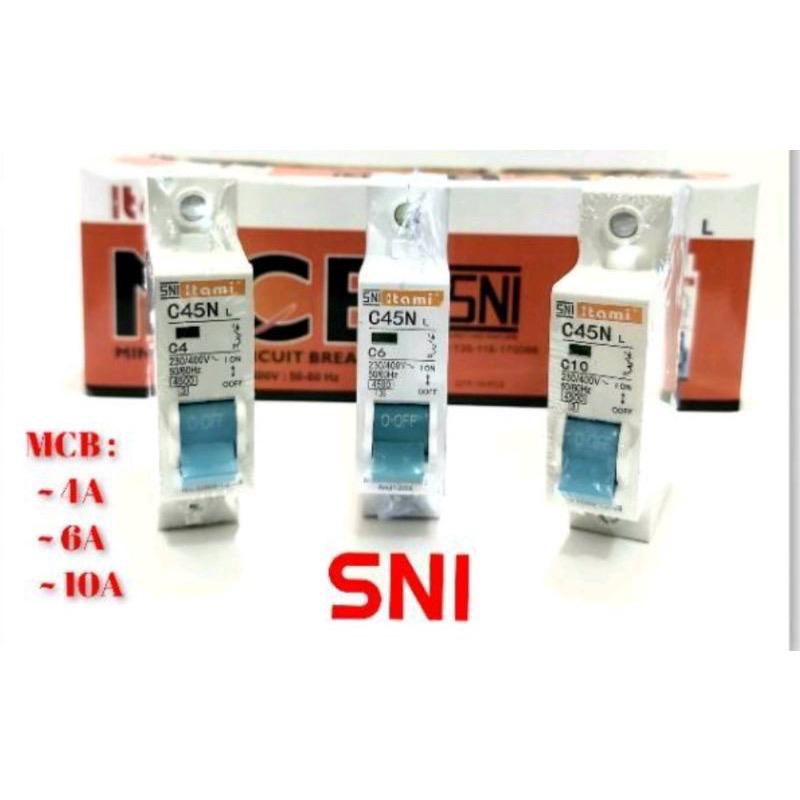MCB C45N-L ITAMI TERSEDIA LED INDIKATOR 2A,4A,6A,10A,16A,20A,25A