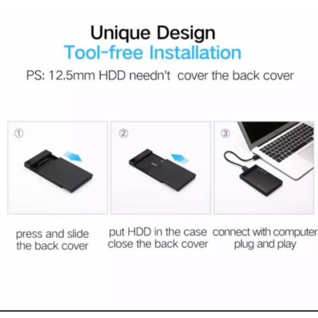 Case Enclosure Hdd UGREEN for Hardisk External 2.5 inch Sata Usb 3.0