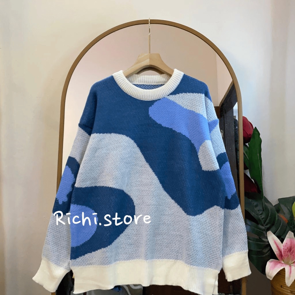 DARA SWEATER OVERSIZE RAJUT MOTIF BUNGA