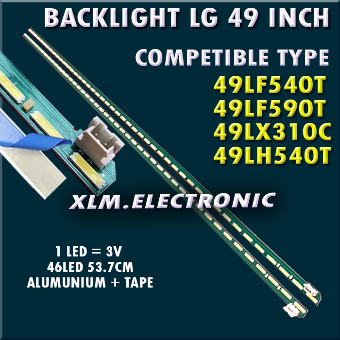 BACKLIGHT TV LED LG 49LF540T 49LF590T 49LX310C 49LH540T 49LF540 49LF590 49LX310 49LH540