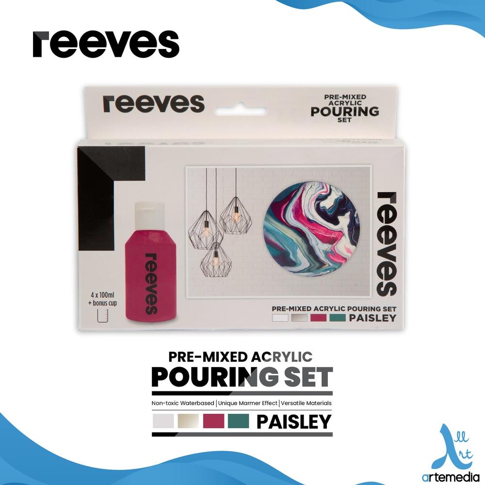 

Cat Akrilik Reeves Pre Mixed Acrylic Pouring Paint Paisley Color Set