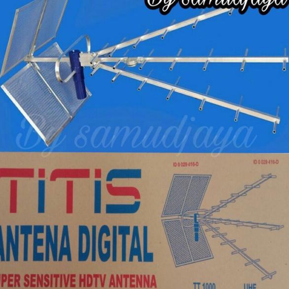 ❊ Antena tv digital / antena tv  titis tt1000 / antena luar outdoor uhf, Hdtv tanpa kabel ➽