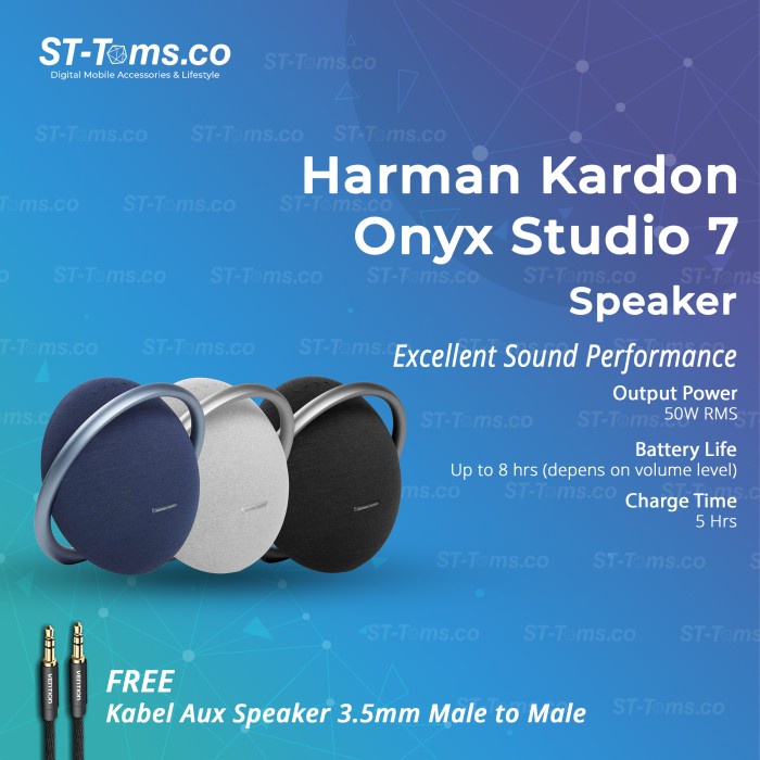 BISA COD Harman Kardon Onyx Studio 7 Speaker Bluetooth Stereo Portable Original 100% ASLI