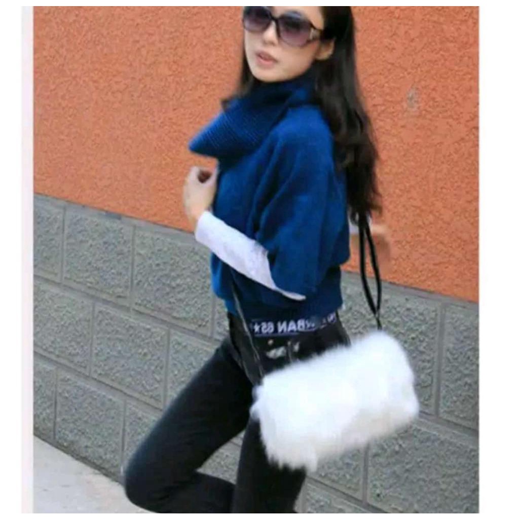 Tas Selempang Terbaru Bulu Halus Tali KulitTas Unik Soft Love Sling Bag Tas Lucu Lembut Korean Style/Tas import tas selempang wanita lucu bulu michele TasDoctor DD42B MinMin Slingbag Korea BISA COD