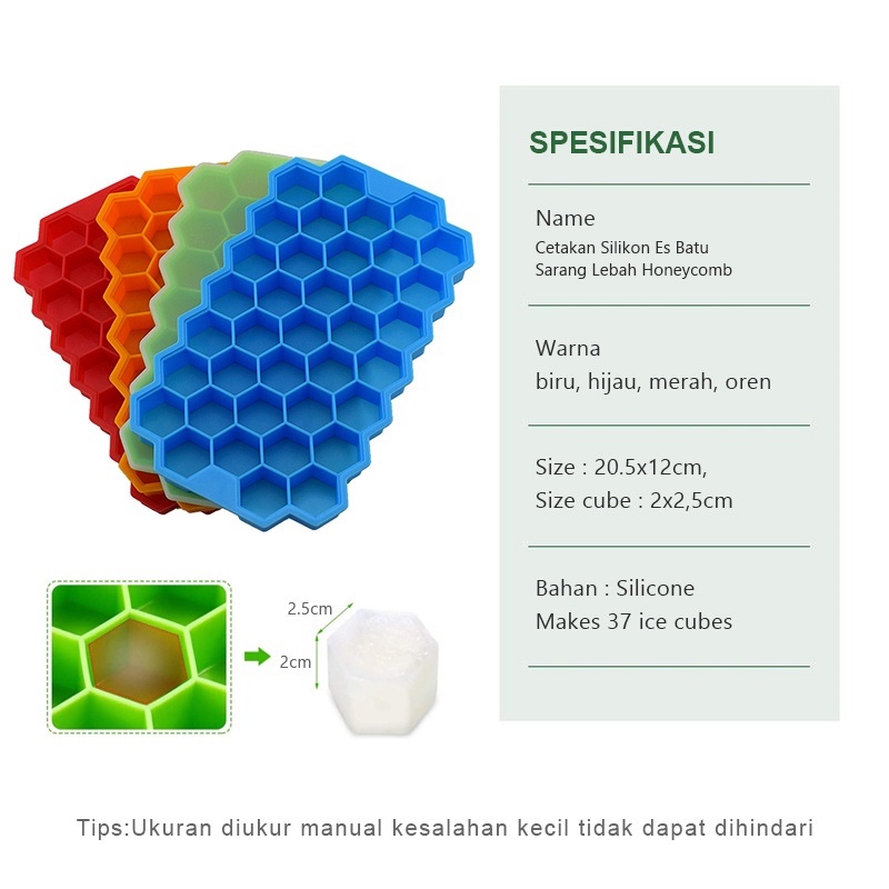 Cetakan Es Batu Silikon Isi 6 14 24 Kotak / Aneka Cetakan Serbaguna Ice Puding Jelly Murah Food Grade / TV-63