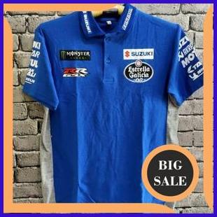 polo shirt motogp team suzuki 2022 baju motor Suzuki ecstar 1M4R23 limited stock