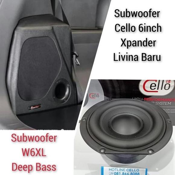 Subwoofer Box Sudut Pnp Cello 6Inch W6Xl Xpander-Livina Baru