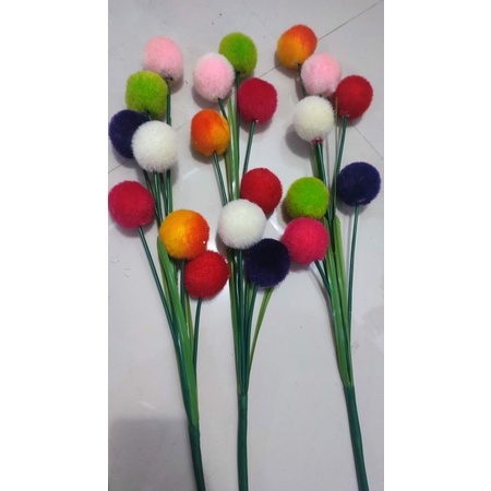 [1 Pcs] Bunga Pom Pom Artificial / Bunga Pom Pom Palsu / Bunga Hias Sudut / Bunga Hias Dekorasi / Bunga Magnolia / Bunga Pom2