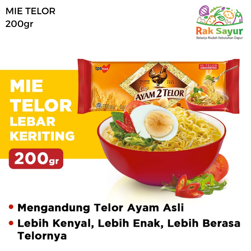 

Mie Telor Cap Ayam 2 Telor 200gr Rak Sayur Pasar Murah Online Padang