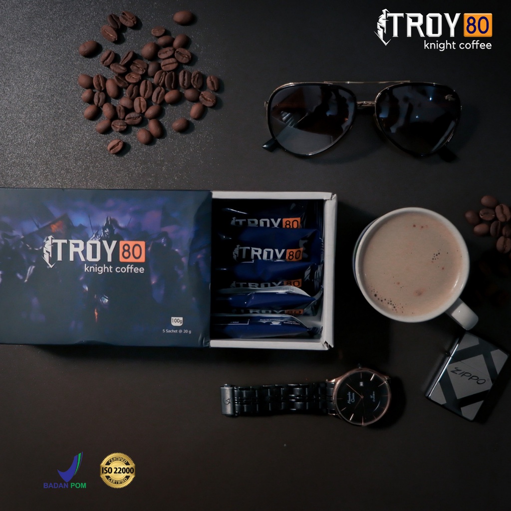 

KOPI TROY 80 (1 BOX) Original Asli 100% / Kopi Herbal Alami Rempah Premium Halal BPOM