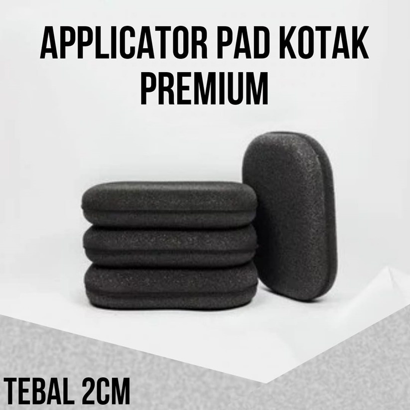 Spon Poles Body Mobil Applicator Coating Pad Abu Kotak Halus Tebal 2Cm Spons Sponge Semir Motor Aplikator Wax Pads 2 Cm