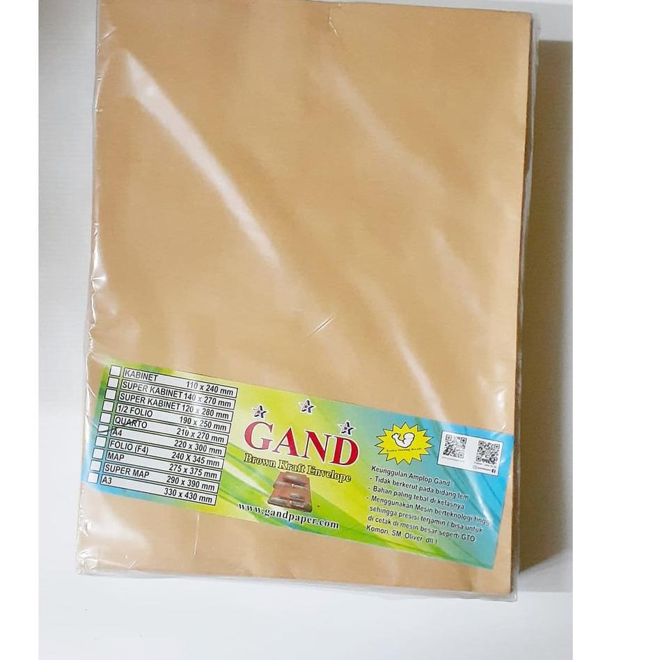 

MALL GAND AMPLOP COKLAT A4 GAND ISI 100 serbuuu !
