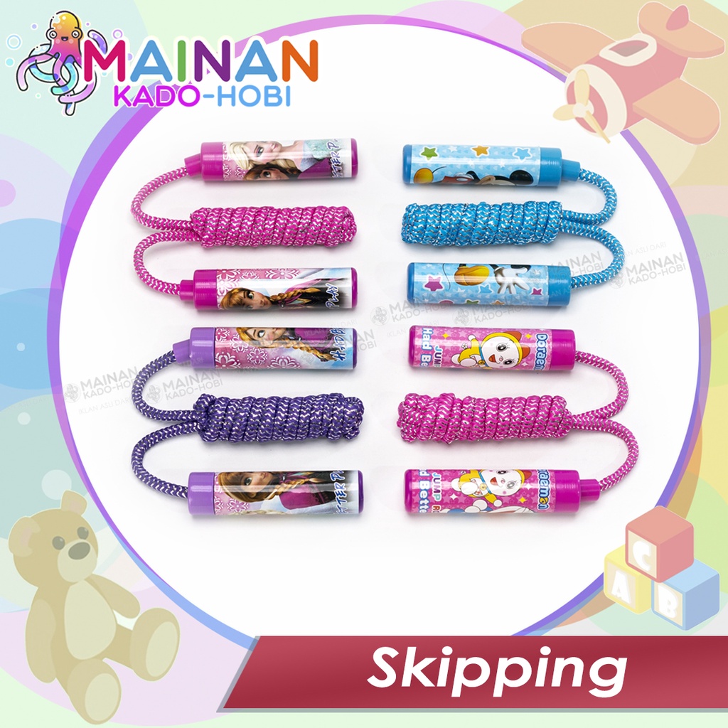 MAINAN OLARAGAH ANAK LOMPAT TALI SKIPPING JUMP ROPE MOTIF KARAKTER LUCU