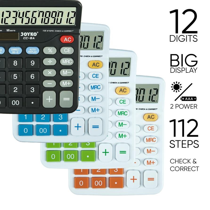 

✭ Calculator Kalkulator Joyko CC-8 12 Digits Check Correct ☞