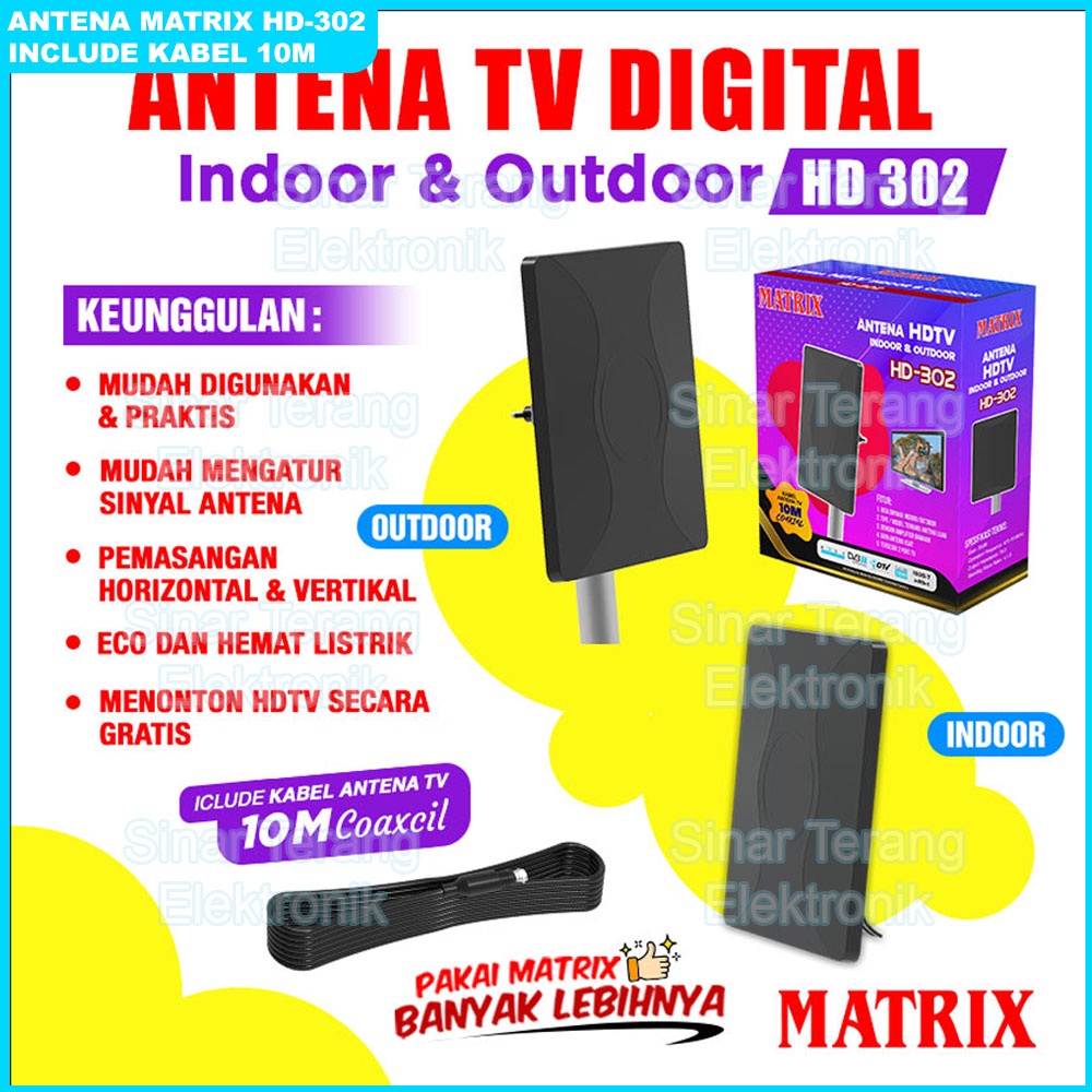 Antena TV Digital Matrix HD 302