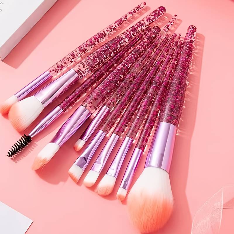 Brush Glitter 10pcs Brush Make Up Set Kuas Makeup Set Make Up Brush Make Up Glitter