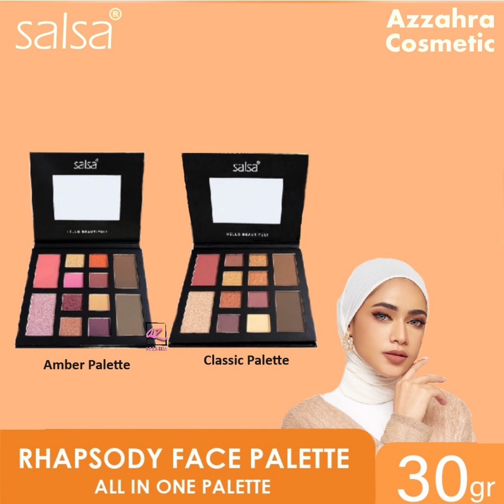 SALSA Rhapsody Face Palette - Palet Eyeshadow Blush On Contour Highlighter