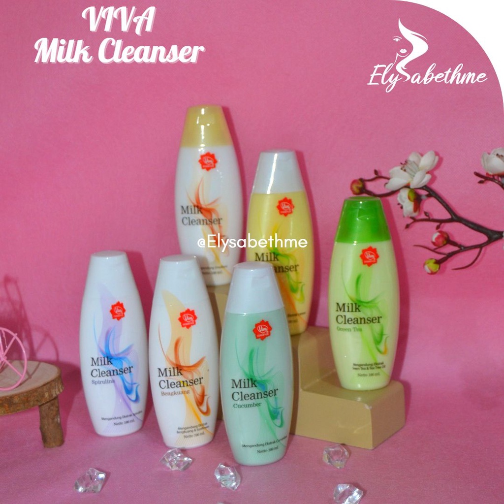 ✿ELYSABETHME✿ (🆅🅸🆅🅰) Viva milk cleanser susu pembersih sabun cuci muka angkat makeup dan bedak