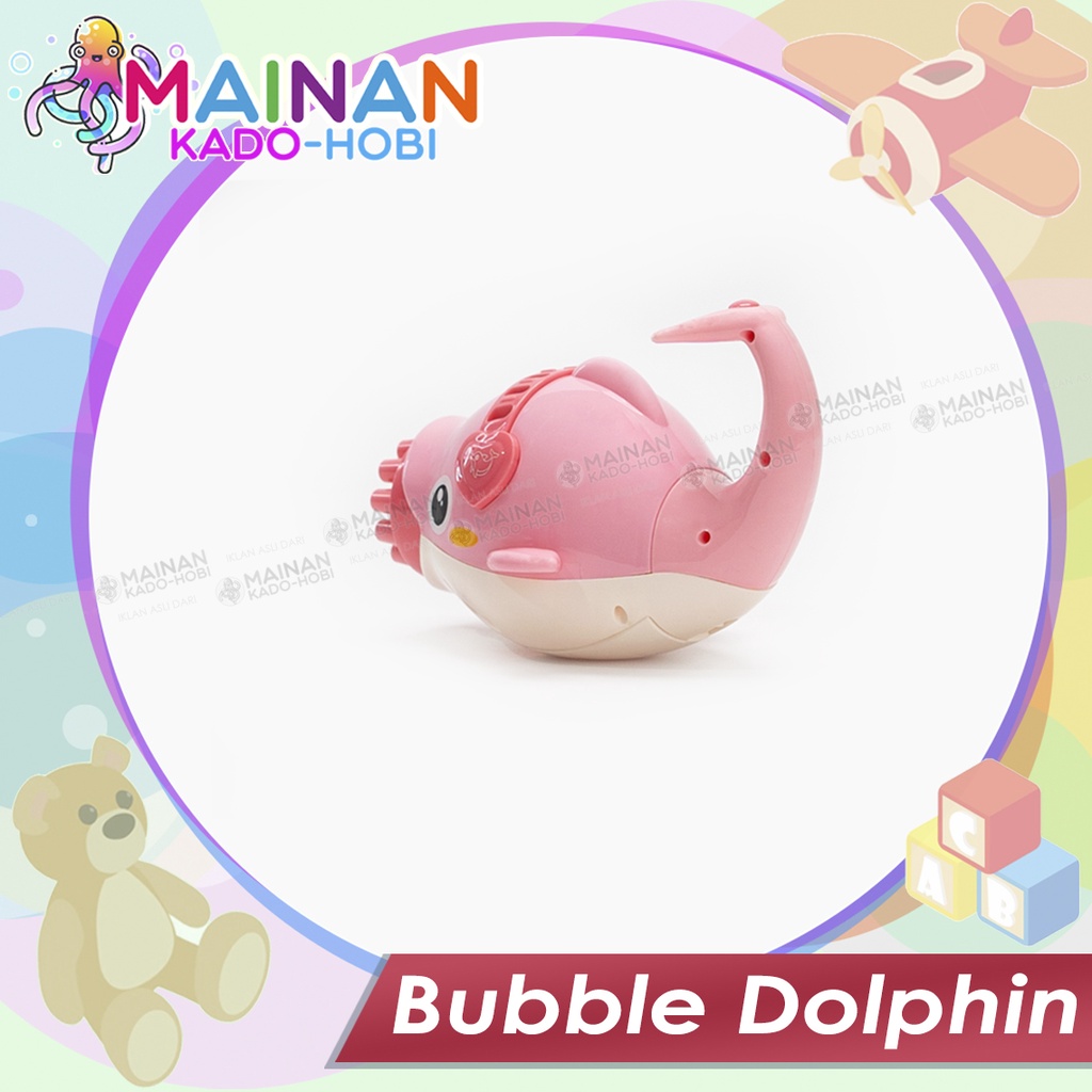 HADIAH MAINAN MANDI ANAK PEREMPUAN TEMBAKAN DOLPHIN BUBBLE MACHINE