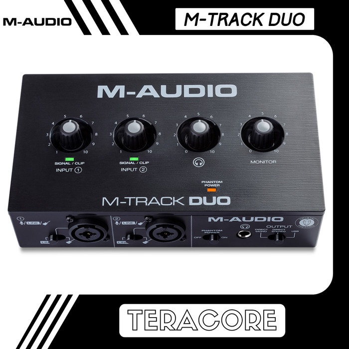 Terlaris M-Audio M-Track Duo M Audio Track Soundcard Usb 2 Mic 2 Inst 2 Channel