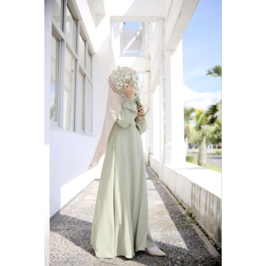 GAMIS CRINKLE  BUSUI FRINEDLY / GAMIS SAGE GREEN BUSUI / GAMIS CRINKLE SAGE GREEN/ GAMIS BUSUI JUMBO
