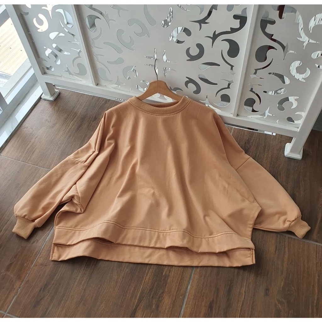 Sweater Blouse BATWING JUMBO WANITA Atasan Bigsize Korean Fashion OOTD Kekinian Pakaian Kasual