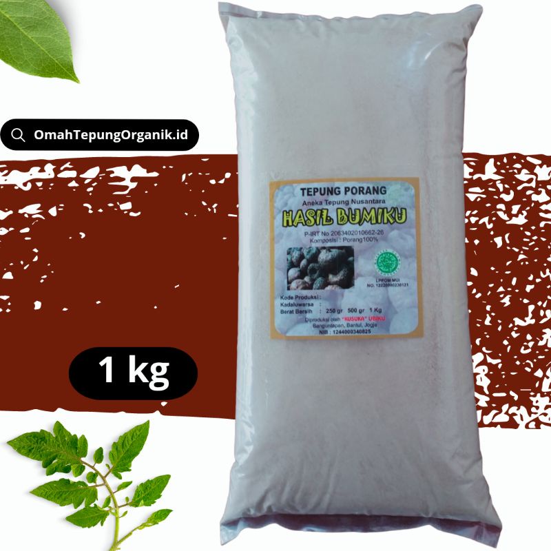 

Tepung SUWEG kemasan 1 KG/Tepung PORANG kemasan 1 KG/ iles iles/ konyaku/shirataki kemasan 1 KG