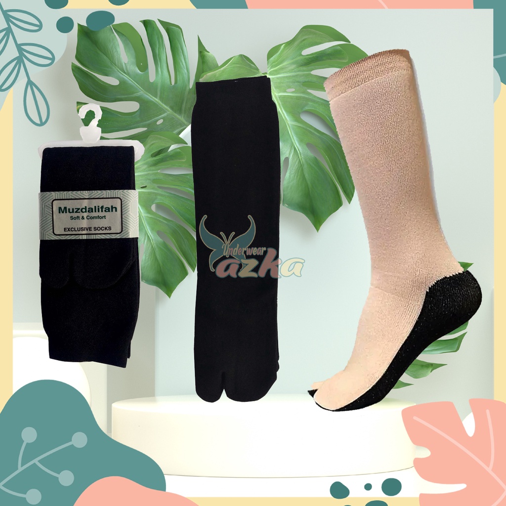 Kaos Kaki Merek Muzdalifah|Aksesoris Wanita|Kaos Kaki Jempol Polos