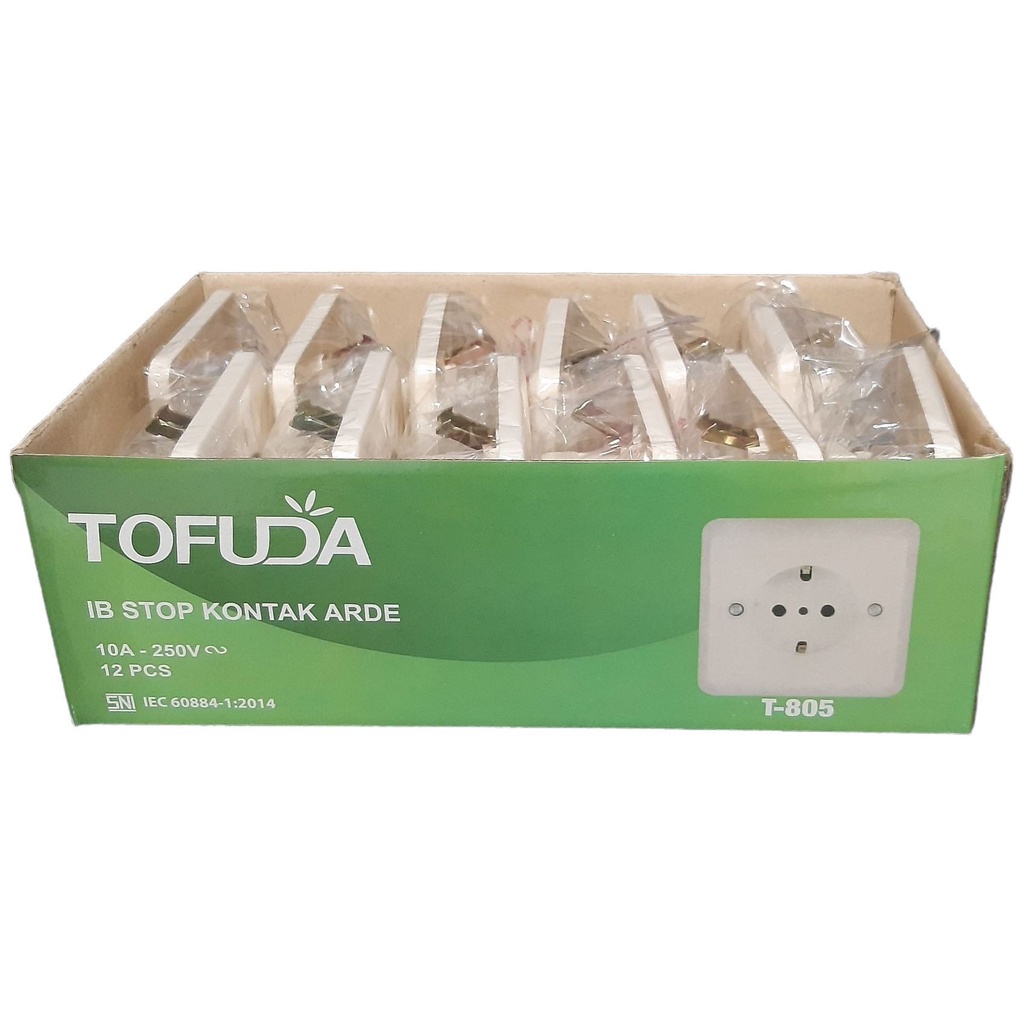 Paket 12 Pcs Tofuda Stop Kontak Arde IB
