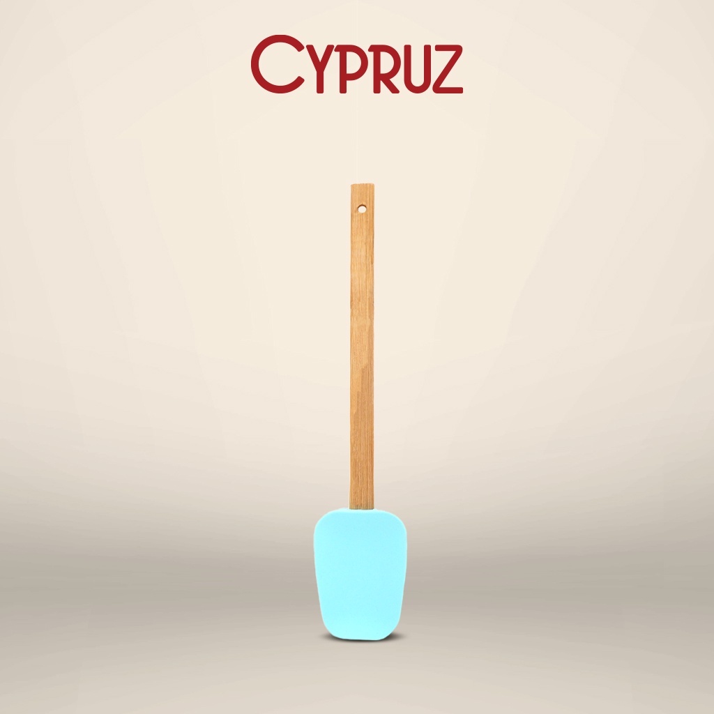 Cypruz Spatula Sendok Silicone + Gagang Bambu AM-1009