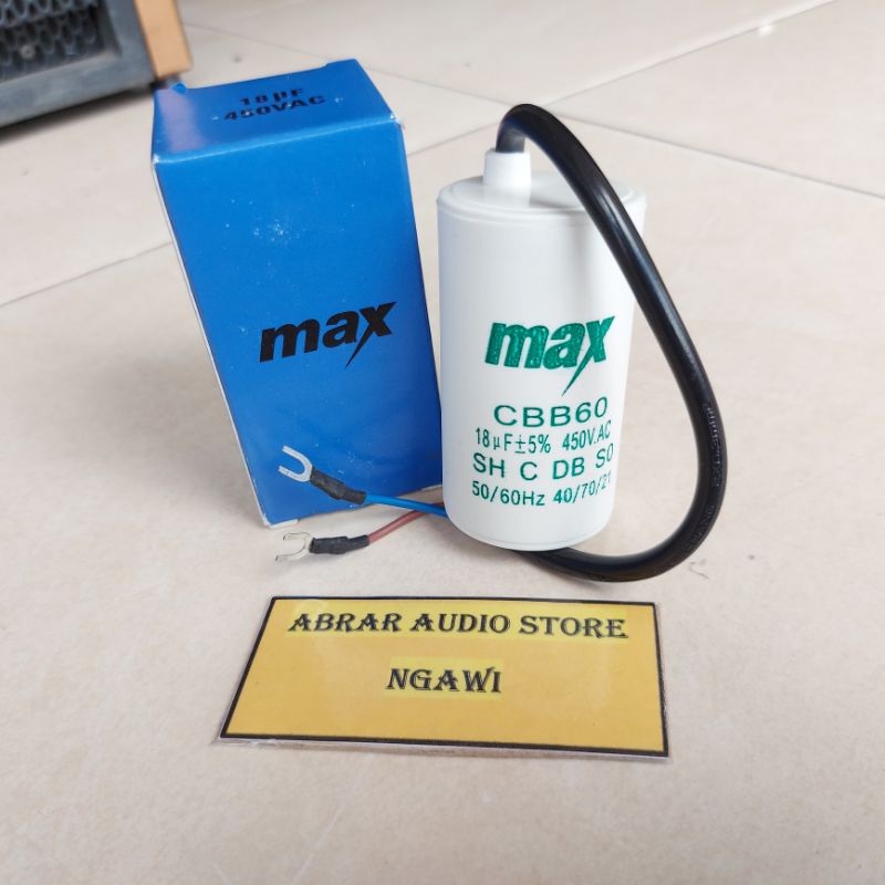 Capasitor MAX Bulat 18/450 Kapasitor Bulat Max 18uf/450v