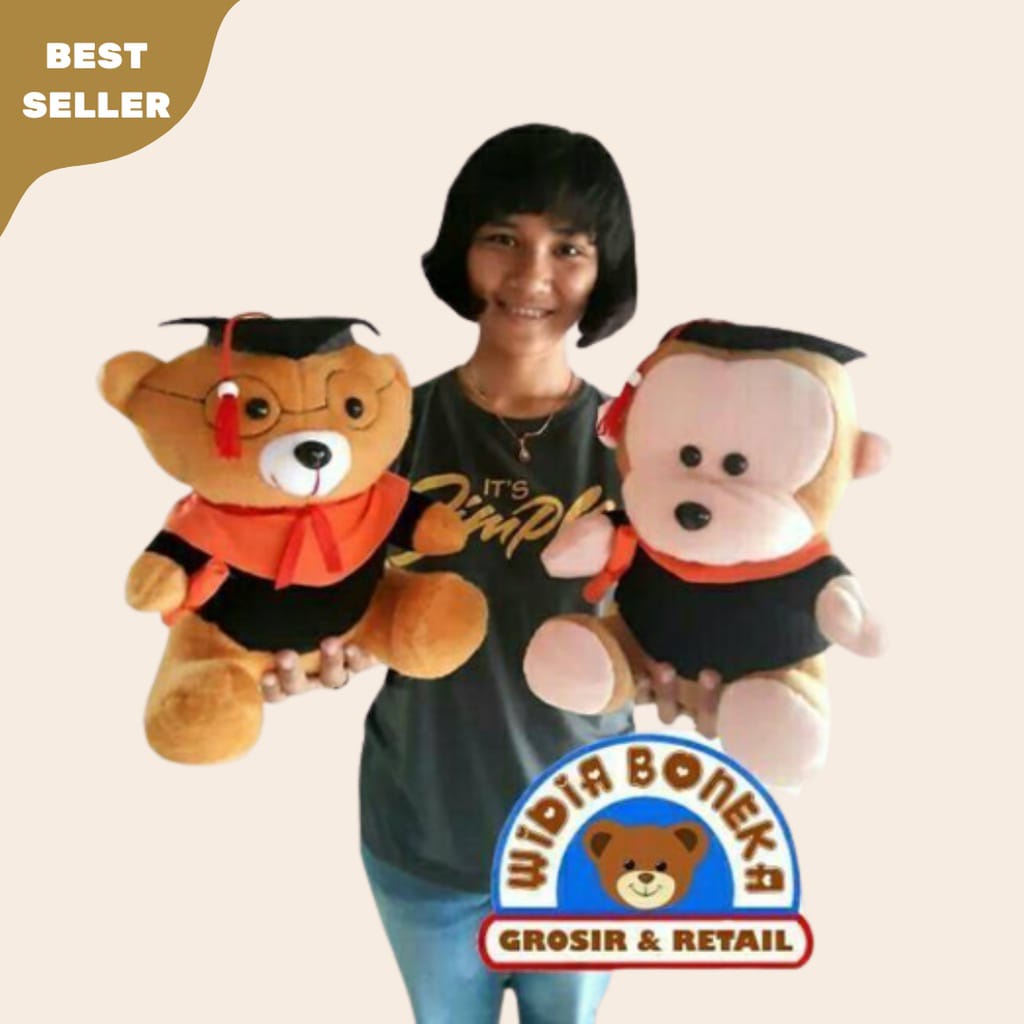 Boneka Wisuda Karakter lucu ( Ukuran L )