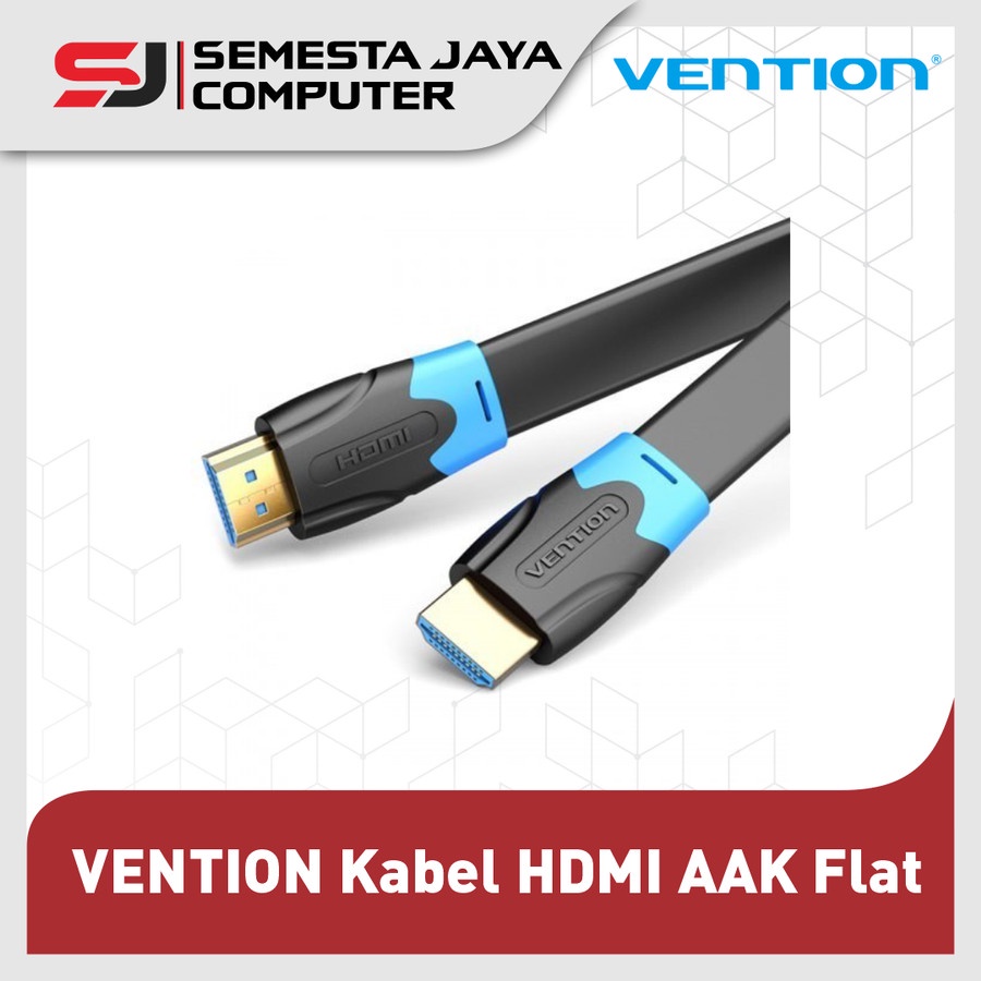 Vention Kabel HDMI 5 Meter Male to Male Model Flat