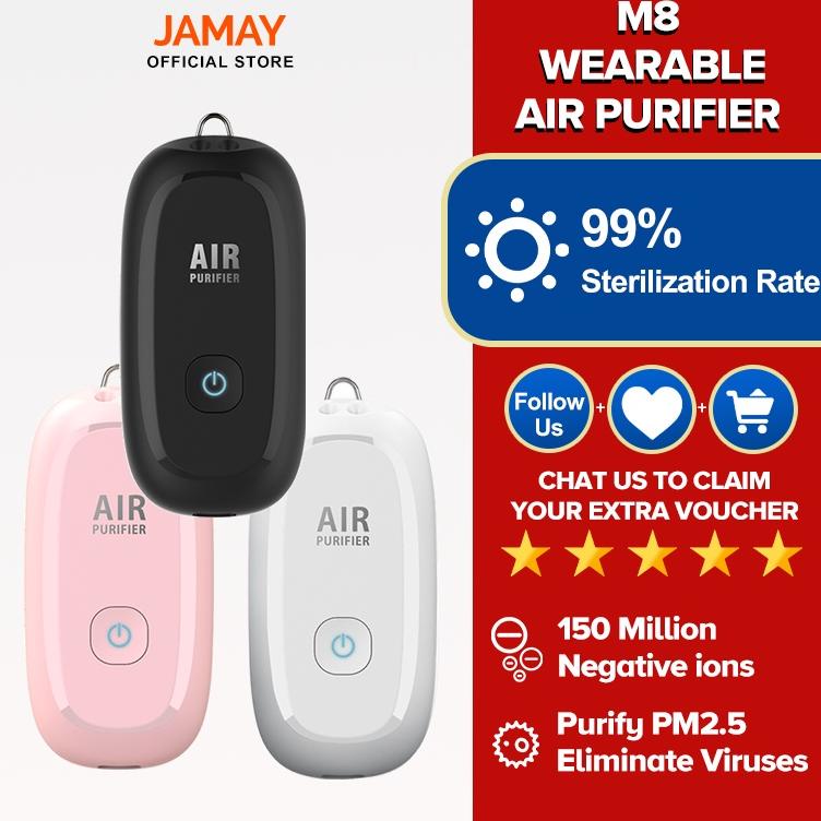 ♪ JAMAY M8 Air Purifier Personal Ionizer Portable Purifier Kalung Necklace Ion Negatif ☀