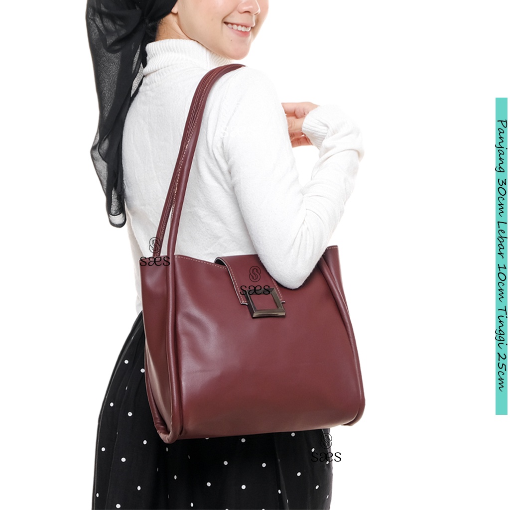 SAES - Nigella Tas Wanita ToteBag Sekolah Kuliah Kerja Murah 002