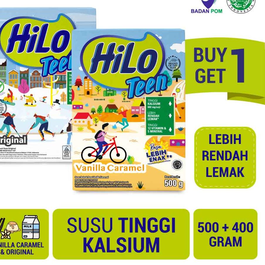 

➼ HiLo Teen Vanilla Caramel 500 gram & Original 400 gram ➣