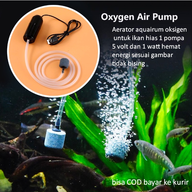 Promo Aerator Aquairum Oksigen Untuk Ikan Hias 1 Pompa 5 Volt Dan 1 Watt Hemat Energi Sesuai Gambar