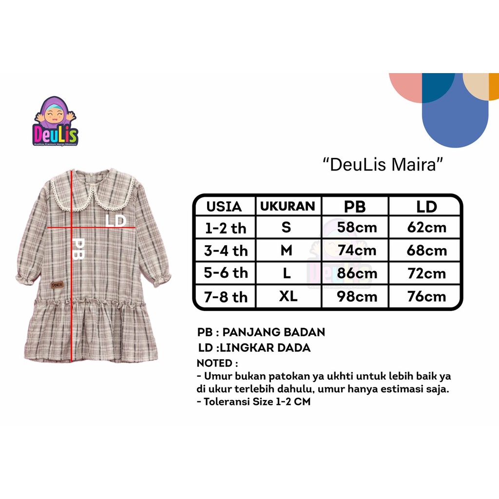 Deulis Maira Dress Gamis Anak Perempuan