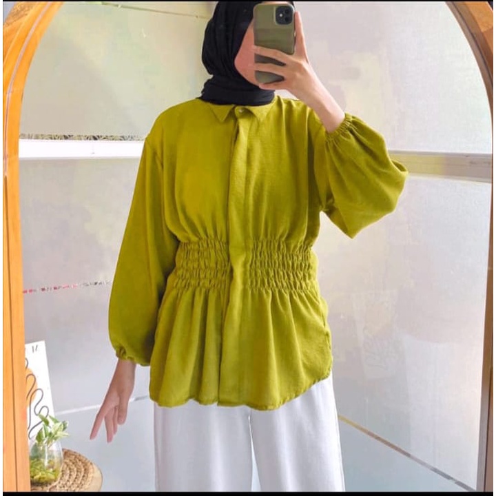 Atasan wanita kekinian terbaru 2023 | blouse tanaya shirt | atasan  terlaris | busui friendly bahan crinckle airflow premium